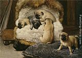 Nest Met Jonge Mastiffs by Otto Eerelman